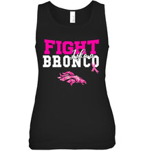 Load image into Gallery viewer, Fight like a Bronco Denver Broncos br east cancer support fan shirt