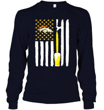 Load image into Gallery viewer, Denver Broncos Beer american flag shirt