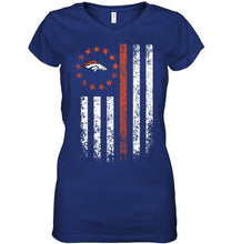 Load image into Gallery viewer, Denver Broncos american flag star shirt