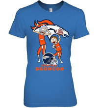 Load image into Gallery viewer, Denver Broncos Rick and morty fan shirt