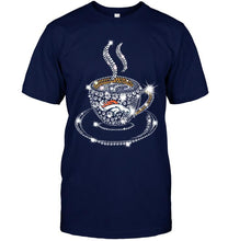 Load image into Gallery viewer, Denver Broncos coffee cup diamond glitter shirt