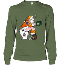 Load image into Gallery viewer, Santa Boise State Broncos in bathroom shirt