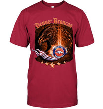 Load image into Gallery viewer, denver broncos eagle american flag shirt