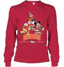 Load image into Gallery viewer, Denver Broncos mickey donald goofy fan shirt