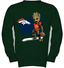 Load image into Gallery viewer, Denver Broncos angry baby groot ripped shirt