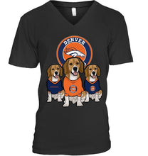 Load image into Gallery viewer, Denver Broncos Beagles fan shirt
