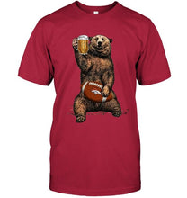 Load image into Gallery viewer, Denver Broncos Beer drinking bear shirt