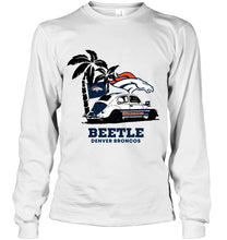 Load image into Gallery viewer, Beetle Denver Broncos on beach shirt