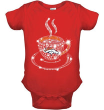 Load image into Gallery viewer, Denver Broncos coffee cup diamond glitter shirt