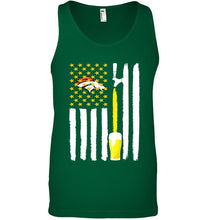 Load image into Gallery viewer, Denver Broncos Beer american flag shirt