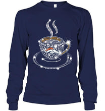 Load image into Gallery viewer, Denver Broncos coffee cup diamond glitter shirt