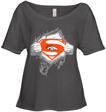 Load image into Gallery viewer, Denver Broncos Superman Ripped shirt