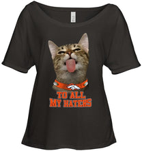 Load image into Gallery viewer, Denver Broncos cat to all my haters shirt
