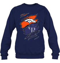 Load image into Gallery viewer, Denver Broncos and Colorado Rockies layer under ripped shirt