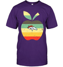 Load image into Gallery viewer, Denver Broncos teacher apple retro shirt