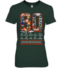 Load image into Gallery viewer, 60 years of Denver Broncos thank you for the memories shirt