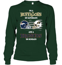 Load image into Gallery viewer, I'm Colorado Buffaloes on Saturdays and Denver Broncos on Sundays shirt