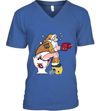 Load image into Gallery viewer, Santa Western Michigan Broncos in bathroom shirt