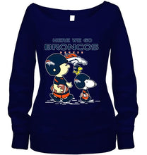 Load image into Gallery viewer, Here we go Denver Broncos snoopy shirt