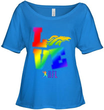 Load image into Gallery viewer, Love Denver Broncos lgbt NFL shirt