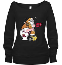 Load image into Gallery viewer, Santa Western Michigan Broncos in bathroom shirt