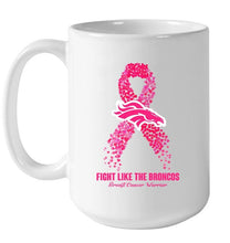 Load image into Gallery viewer, Denver Broncos fight like the Broncos br east cancer warrior shirt