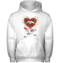 Load image into Gallery viewer, Denver Broncos tiny hearts shape shirt