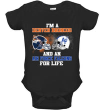 Load image into Gallery viewer, i'm a Denver Bronco and an Air Force Falcon for life shirt