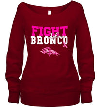 Load image into Gallery viewer, Fight like a Bronco Denver Broncos br east cancer support fan shirt