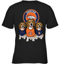 Load image into Gallery viewer, Denver Broncos Beagles fan shirt