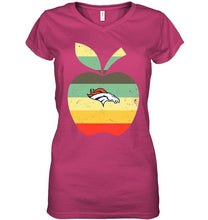 Load image into Gallery viewer, Denver Broncos teacher apple retro shirt