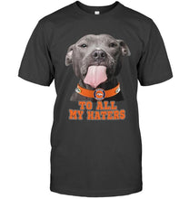 Load image into Gallery viewer, Denver Broncos to all my haters pitbull shirt
