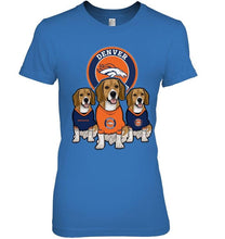 Load image into Gallery viewer, Denver Broncos Beagles fan shirt