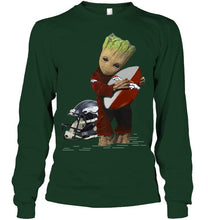 Load image into Gallery viewer, Groot loves Denver Broncos fan hoodie