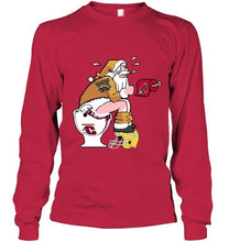 Load image into Gallery viewer, Santa Western Michigan Broncos in bathroom shirt