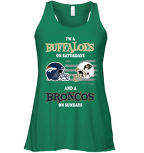 Load image into Gallery viewer, I'm Colorado Buffaloes on Saturdays and Denver Broncos on Sundays shirt