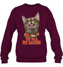 Load image into Gallery viewer, Denver Broncos cat to all my haters shirt