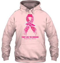Load image into Gallery viewer, Denver Broncos fight like the Broncos br east cancer warrior shirt