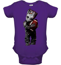 Load image into Gallery viewer, baby groot loves Denver Broncos shirt