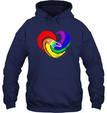 Load image into Gallery viewer, Denver Broncos lgbt tornado heart shirt