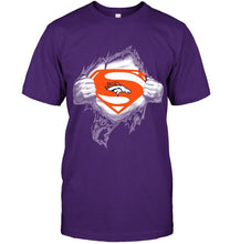 Load image into Gallery viewer, Denver Broncos Superman Ripped shirt