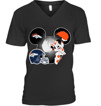 Load image into Gallery viewer, Denver Broncos Minnie cheerleader shirt