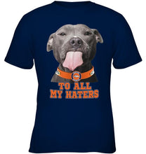 Load image into Gallery viewer, Denver Broncos to all my haters pitbull shirt