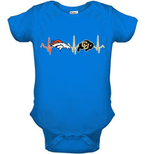 Load image into Gallery viewer, Denver Broncos Colorado Buffaloes heartbeat shirt