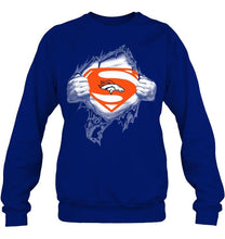 Load image into Gallery viewer, Denver Broncos Superman Ripped shirt