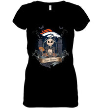 Load image into Gallery viewer, Denver Broncos Jack Skellington shirt