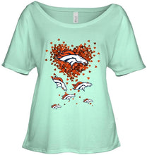 Load image into Gallery viewer, Denver Broncos tiny hearts shape shirt