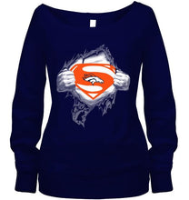 Load image into Gallery viewer, Denver Broncos Superman Ripped shirt