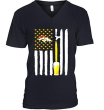 Load image into Gallery viewer, Denver Broncos Beer american flag shirt