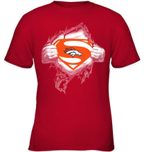 Load image into Gallery viewer, Denver Broncos Superman Ripped shirt